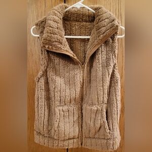 SHEIN Brown Sherpa Vest